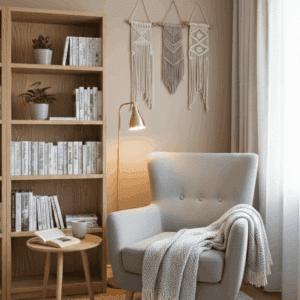 Zestaw trzech ręcznie robionych makram ściennych w stylu boho. Dwie makramy w kolorze naturalnego ecru z geometrycznymi wzorami i jedna w kolorze jasnego brązu. Wszystkie zawieszone na naturalnych kijach bukowych. Idealne do stworzenia galerii ściennej w salonie, sypialni, jadalni lub przedpokoju.